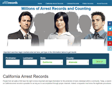 Tablet Screenshot of californiaarrestrecords.org